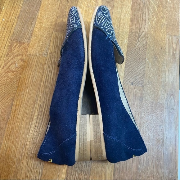 M. Moustache sustainable leather blue women loafers leaf print size EU 38. - Picture 8 of 12